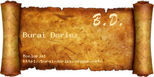 Burai Dorisz névjegykártya